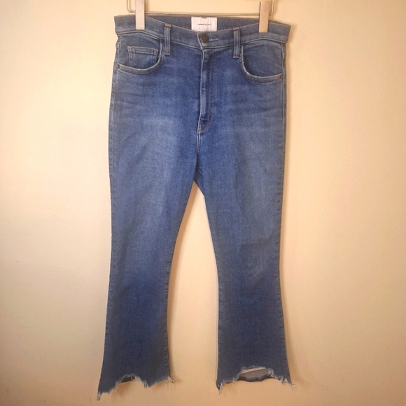 Current/Elliott The Kick High-Rise Cropped Flare Jeans Size 30 - Picture 2 of 9
